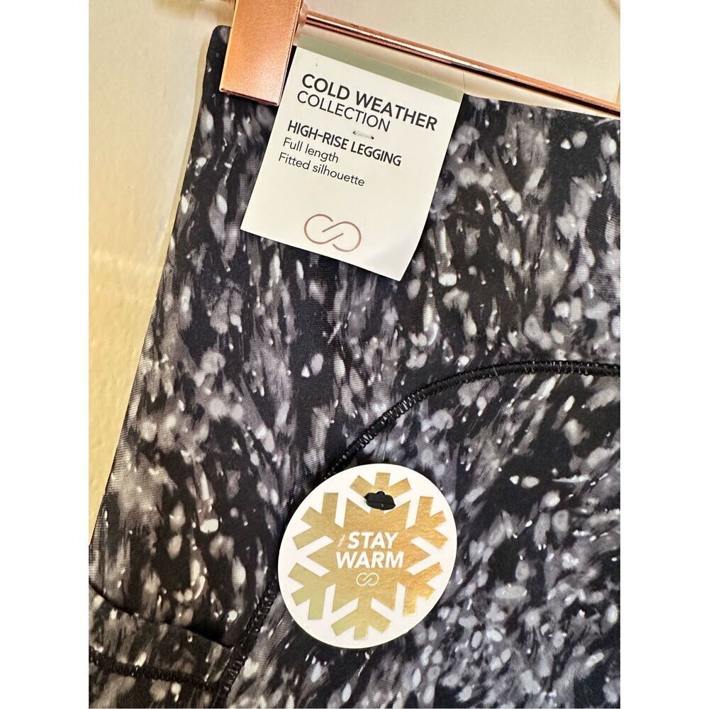 🌸 Calia Gray and Black Cold Weather Collection High Rise Legging Size XS - Picture 3 of 5
